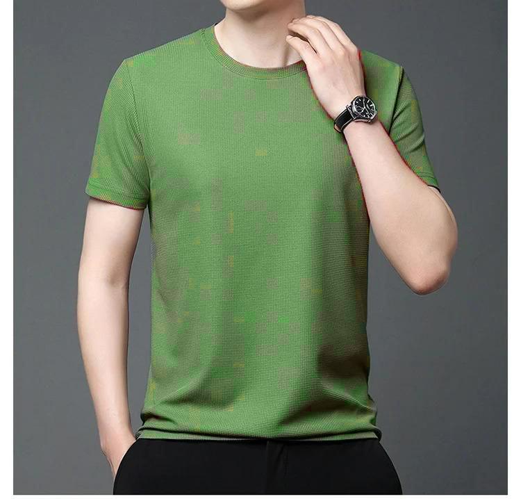 Men 4 Way Strecthable Round Neck T-shirt